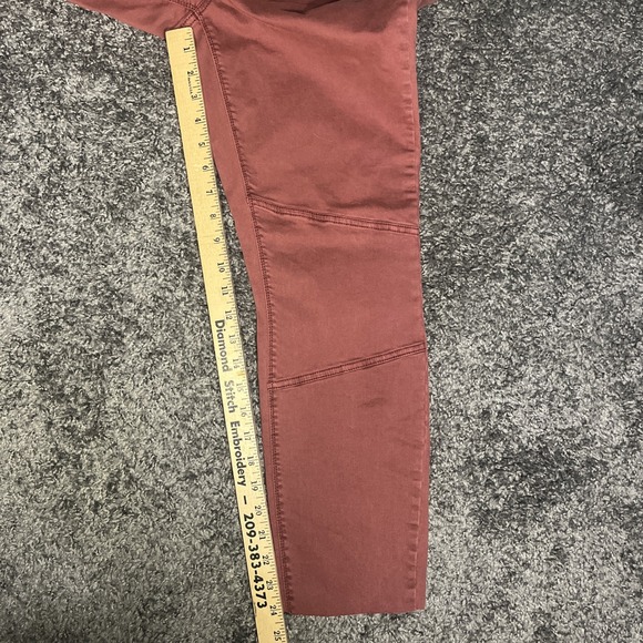 Mud Size 11 High-Rise Jagging's New With Tags Cut Off Bottom Bottoms Red Rust - Picture 6 of 14